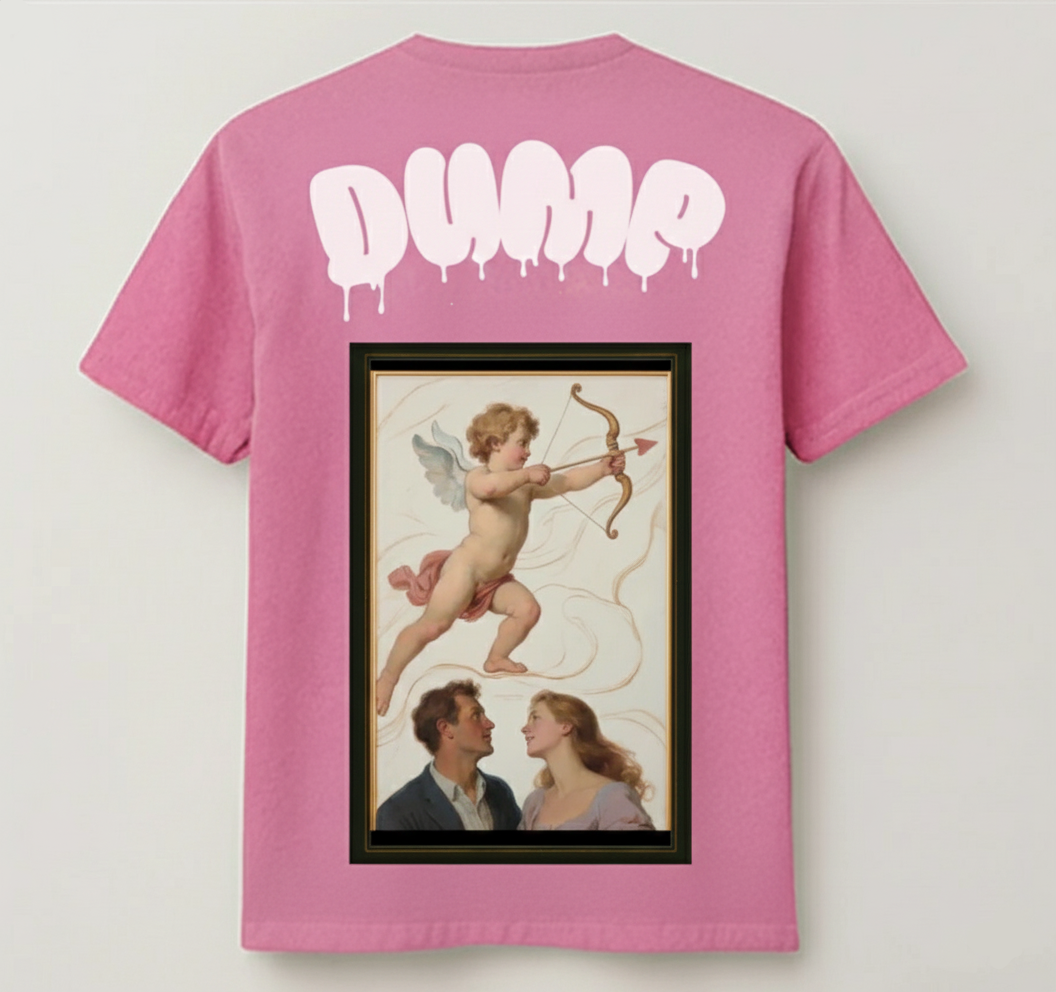 T-Shirt Mixte Rose Pâle DUMP Collection "Amour Volé"