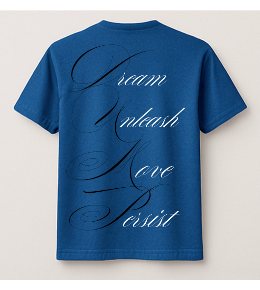Tshirt Mixte Bleu Dream Unleash Move Persist
