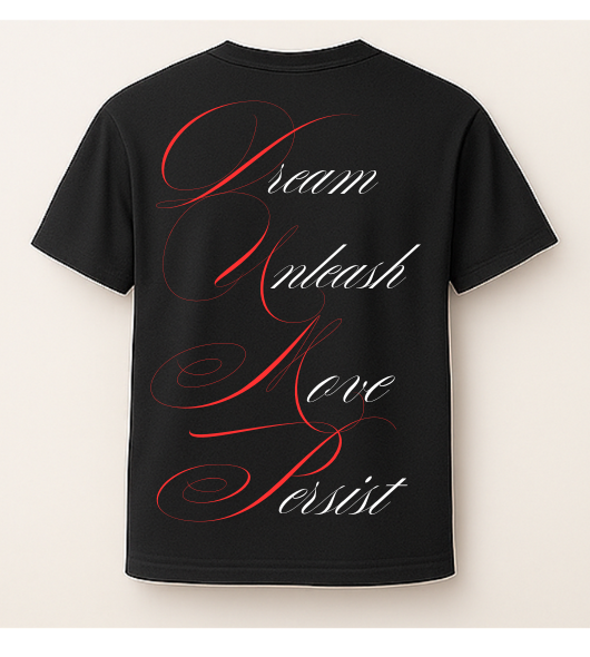 Tshirt Mixte Noir Dream Unleash Move Persist