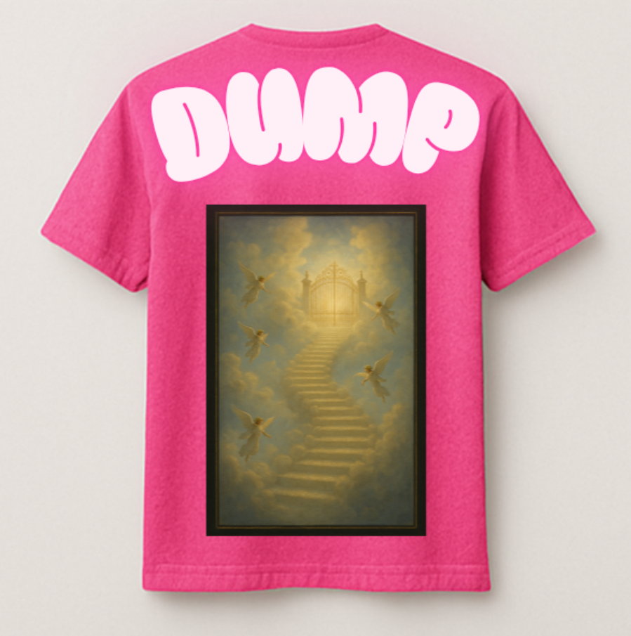 T-Shirt Mixte Fuchsia DUMP Collection "Les Marches De L'Éther"