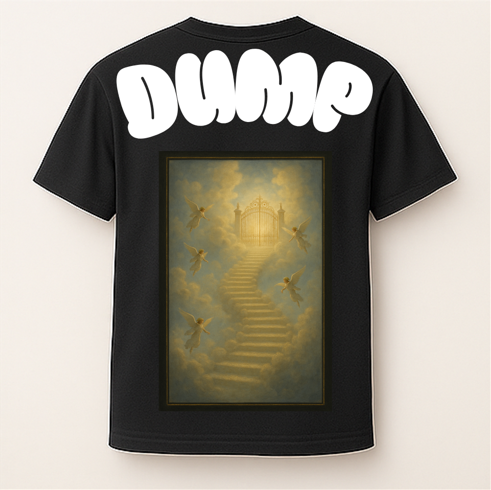 T-Shirt Mixte Noir DUMP Collection "Les Marches De L'Éther"