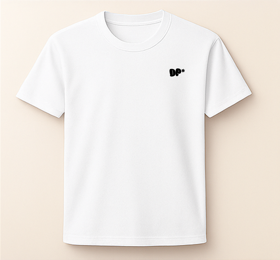 T-Shirt Mixte Blanc DUMP Collection "Écho D'or"