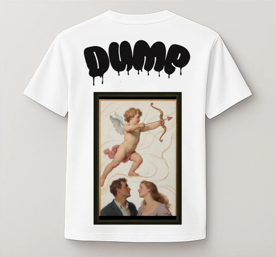 T-Shirt Mixte Blanc DUMP Collection "Amour Volé"