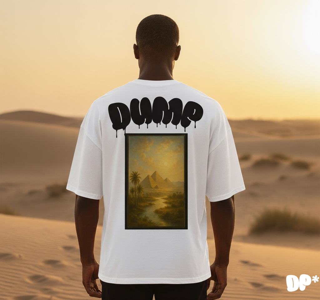 T-Shirt Mixte Blanc DUMP Collection "Les Marches De L'Éther"