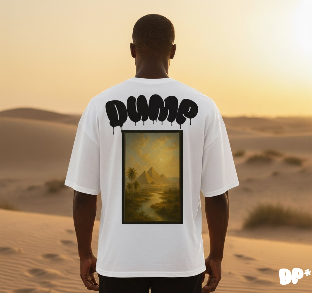 T-Shirt Mixte Blanc DUMP Collection "Les Marches De L'Éther"