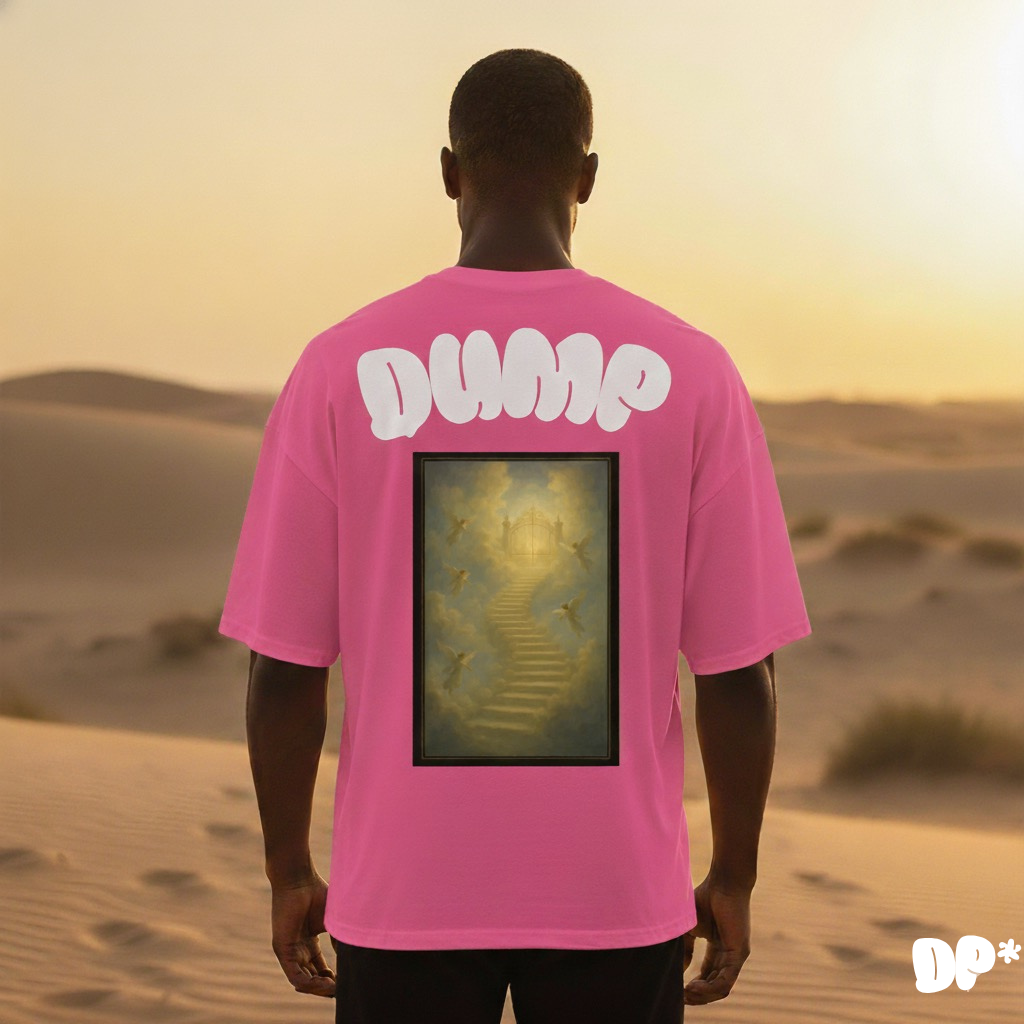 T-Shirt Mixte Fuchsia DUMP Collection "Les Marches De L'Éther"